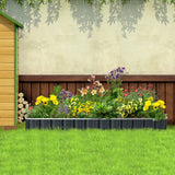 Galvanised Steel Outdoor Garden Planter Box 258cm Wide - Velmora