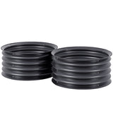 Galvanised Steel Outdoor Garden Planter Box 60cm Diameter in Set Of 2 - Velmora