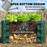 Galvanised Steel Outdoor Garden Planter Box 60cm Wide in Set Of 2 - Velmora