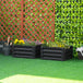 Galvanised Steel Outdoor Garden Planter Box 60cm Wide in Set Of 2 - Velmora