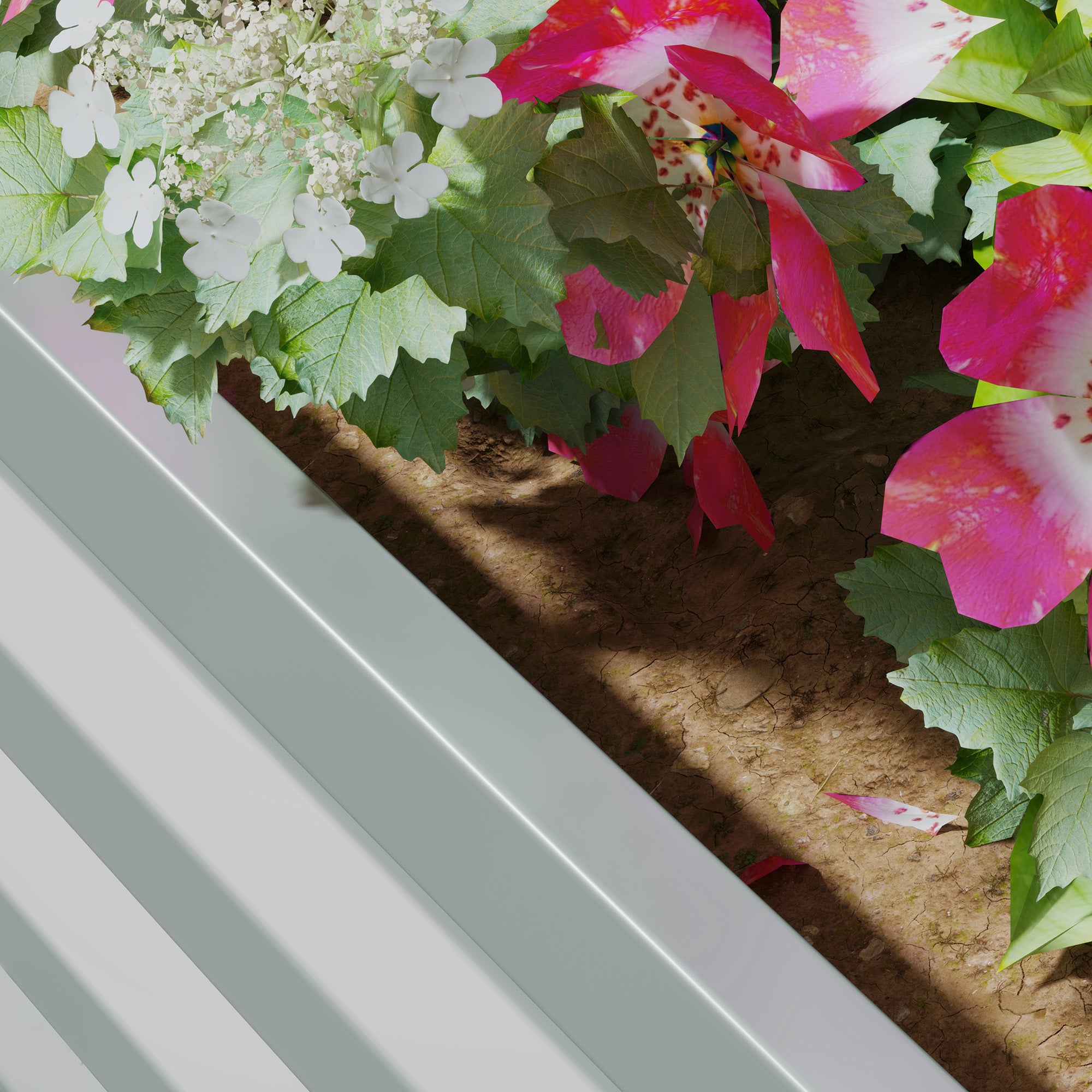 Galvanised Steel Outdoor Garden Planter Box 60cm Wide in Set Of 2 - Velmora