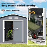 Galvanised Steel Outdoor Garden Shed 13ft x 11ft - Velmora