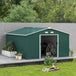 Galvanised Steel Outdoor Garden Shed 13ft x 11ft - Velmora
