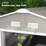 Galvanised Steel Outdoor Garden Shed 13ft x 11ft - Velmora
