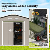 Galvanised Steel Outdoor Garden Shed 13ft x 11ft - Velmora