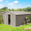 Galvanised Steel Outdoor Garden Shed 13ft x 11ft - Velmora
