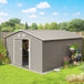 Galvanised Steel Outdoor Garden Shed 13ft x 11ft - Velmora