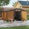 Galvanised Steel Outdoor Garden Shed 13ft x 11ft - Velmora