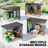 Galvanised Steel Outdoor Garden Shed 6.5ft x 4ft - Velmora