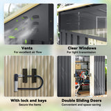 Galvanised Steel Outdoor Garden Shed 6.5ft x 4ft - Velmora