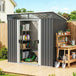Galvanised Steel Outdoor Garden Shed 6.5ft x 4ft - Velmora
