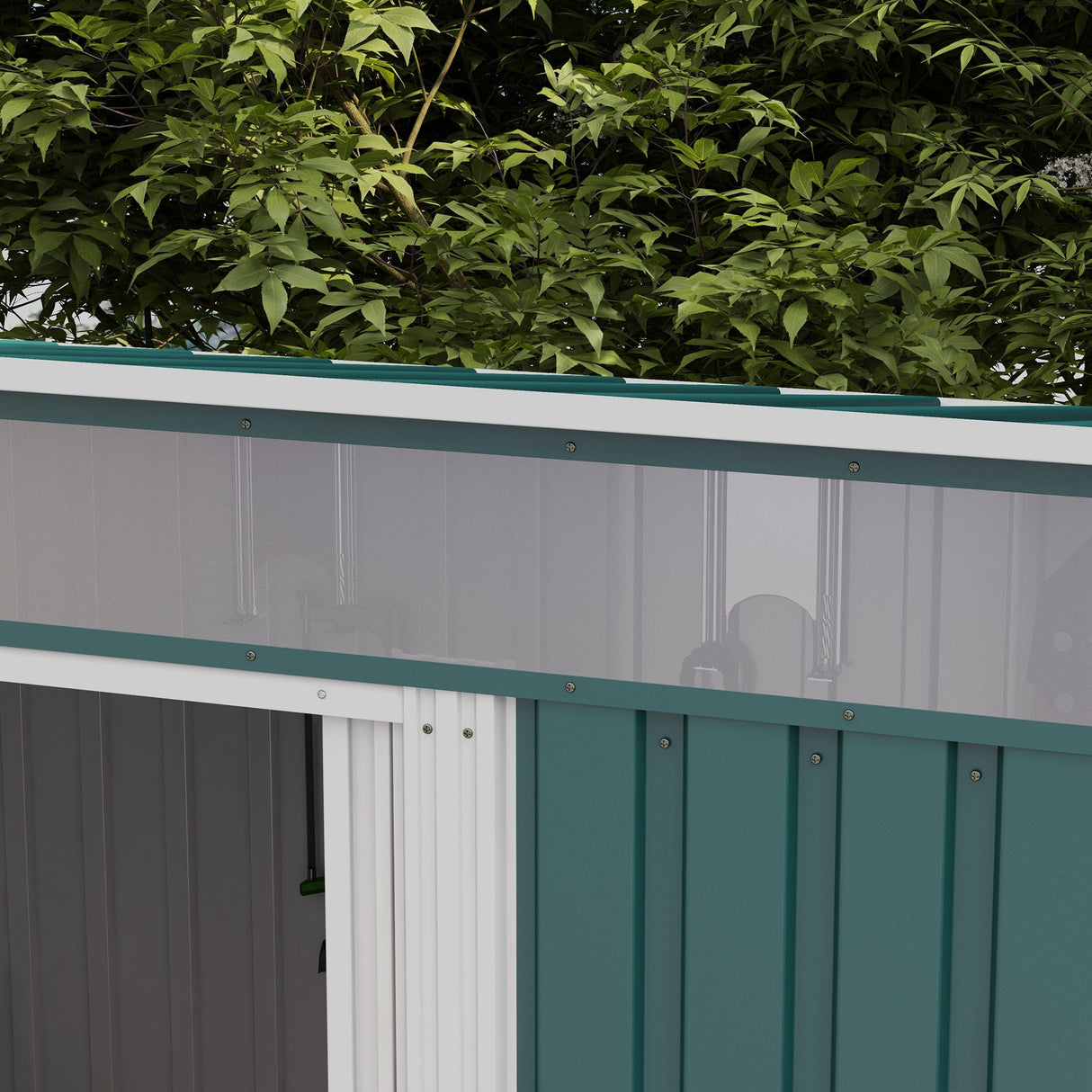 Galvanised Steel Outdoor Garden Shed 6.5ft x 4ft - Velmora