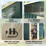 Galvanised Steel Outdoor Garden Shed 6.5ft x 4ft - Velmora