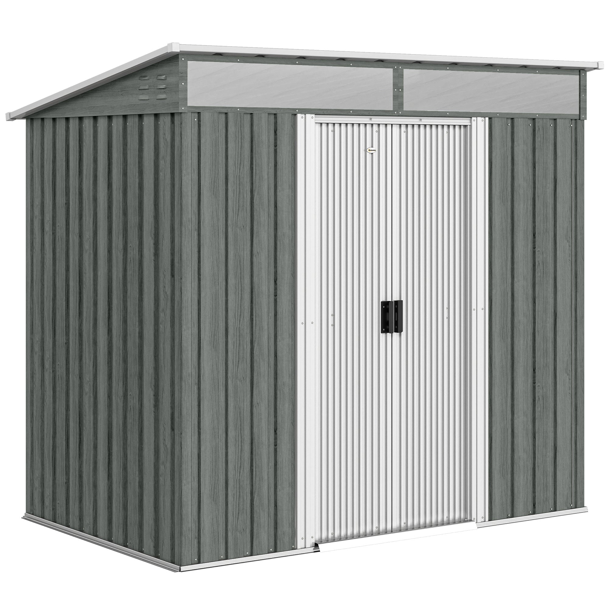 Galvanised Steel Outdoor Garden Shed 6.5ft x 4ft - Velmora