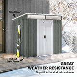 Galvanised Steel Outdoor Garden Shed 6.5ft x 4ft - Velmora