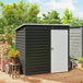 Galvanised Steel Outdoor Garden Shed 6.5ft x 4ft - Velmora
