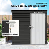 Galvanised Steel Outdoor Garden Shed 6.5ft x 4ft - Velmora