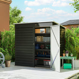 Galvanised Steel Outdoor Garden Shed 6.5ft x 4ft - Velmora