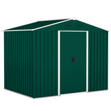 Galvanised Steel Outdoor Garden Shed 7.7ft x 5.7ft - Velmora