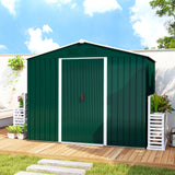 Galvanised Steel Outdoor Garden Shed 7.7ft x 5.7ft - Velmora