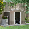 Galvanised Steel Outdoor Garden Shed 7.7ft x 5.7ft - Velmora
