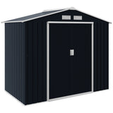 Galvanised Steel Outdoor Garden Shed 7ft x 4ft - Velmora