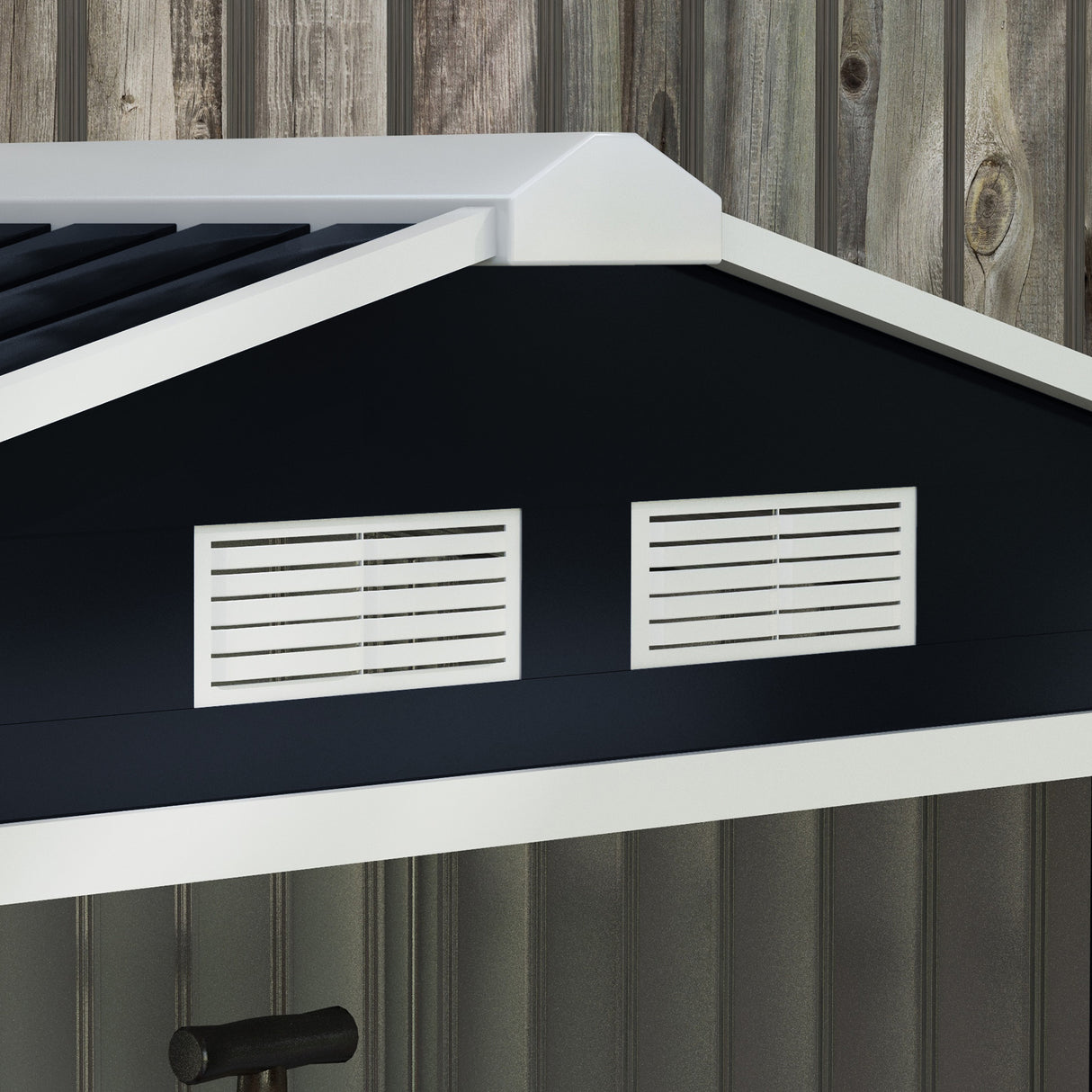 Galvanised Steel Outdoor Garden Shed 7ft x 4ft - Velmora