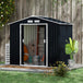 Galvanised Steel Outdoor Garden Shed 7ft x 4ft - Velmora