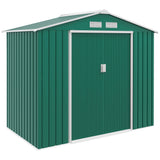 Galvanised Steel Outdoor Garden Shed 7ft x 4ft - Velmora
