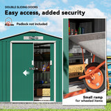 Galvanised Steel Outdoor Garden Shed 7ft x 4ft - Velmora