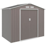 Galvanised Steel Outdoor Garden Shed 7ft x 4ft - Velmora