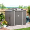 Galvanised Steel Outdoor Garden Shed 7ft x 4ft - Velmora