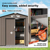 Galvanised Steel Outdoor Garden Shed 7ft x 4ft - Velmora