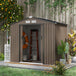 Galvanised Steel Outdoor Garden Shed 7ft x 4ft - Velmora