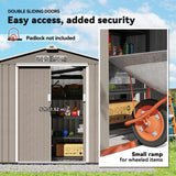 Galvanised Steel Outdoor Garden Shed 7ft x 4ft - Velmora