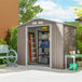Galvanised Steel Outdoor Garden Shed 7ft x 4ft - Velmora