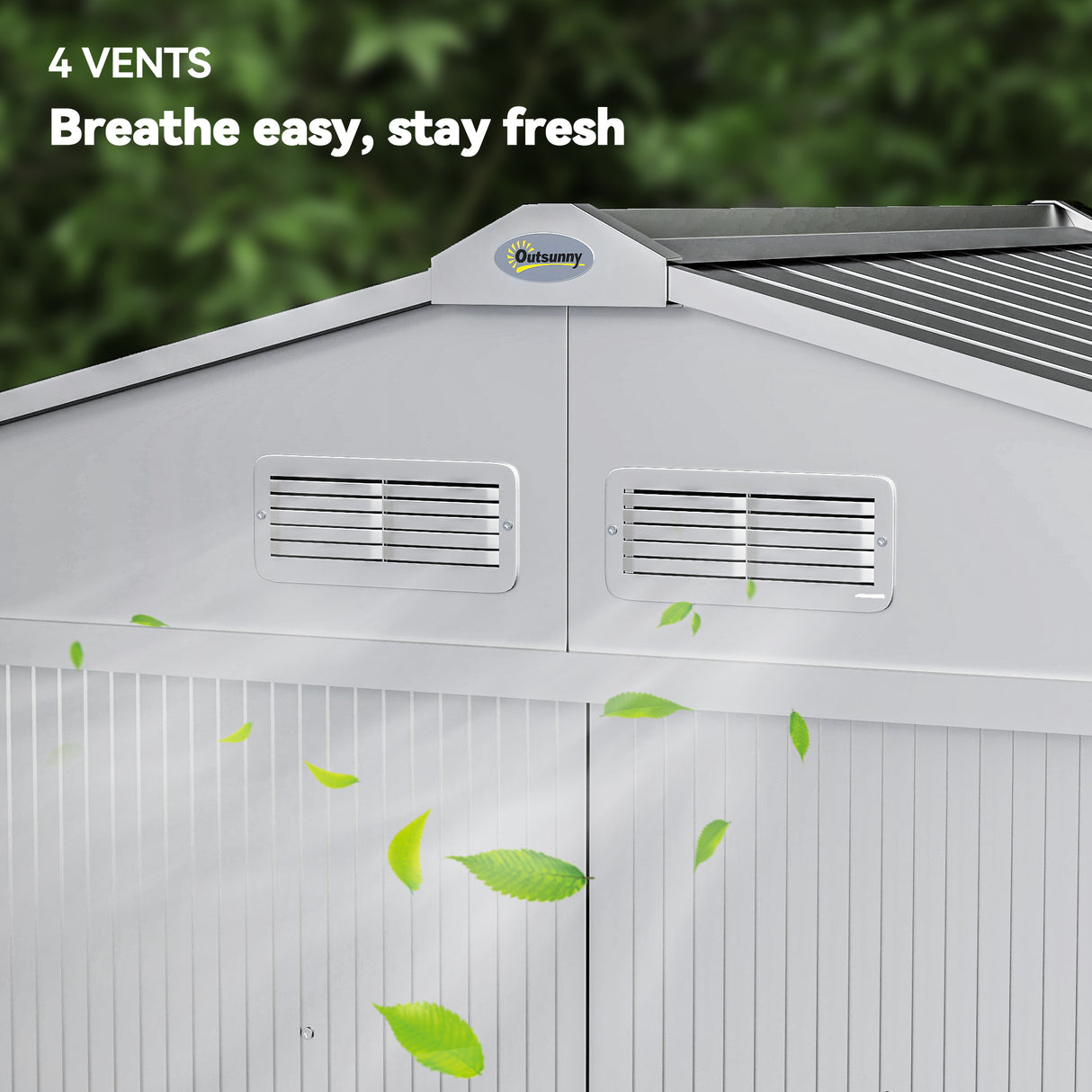 Galvanised Steel Outdoor Garden Shed 7ft x 4ft - Velmora
