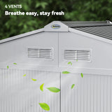 Galvanised Steel Outdoor Garden Shed 7ft x 4ft - Velmora