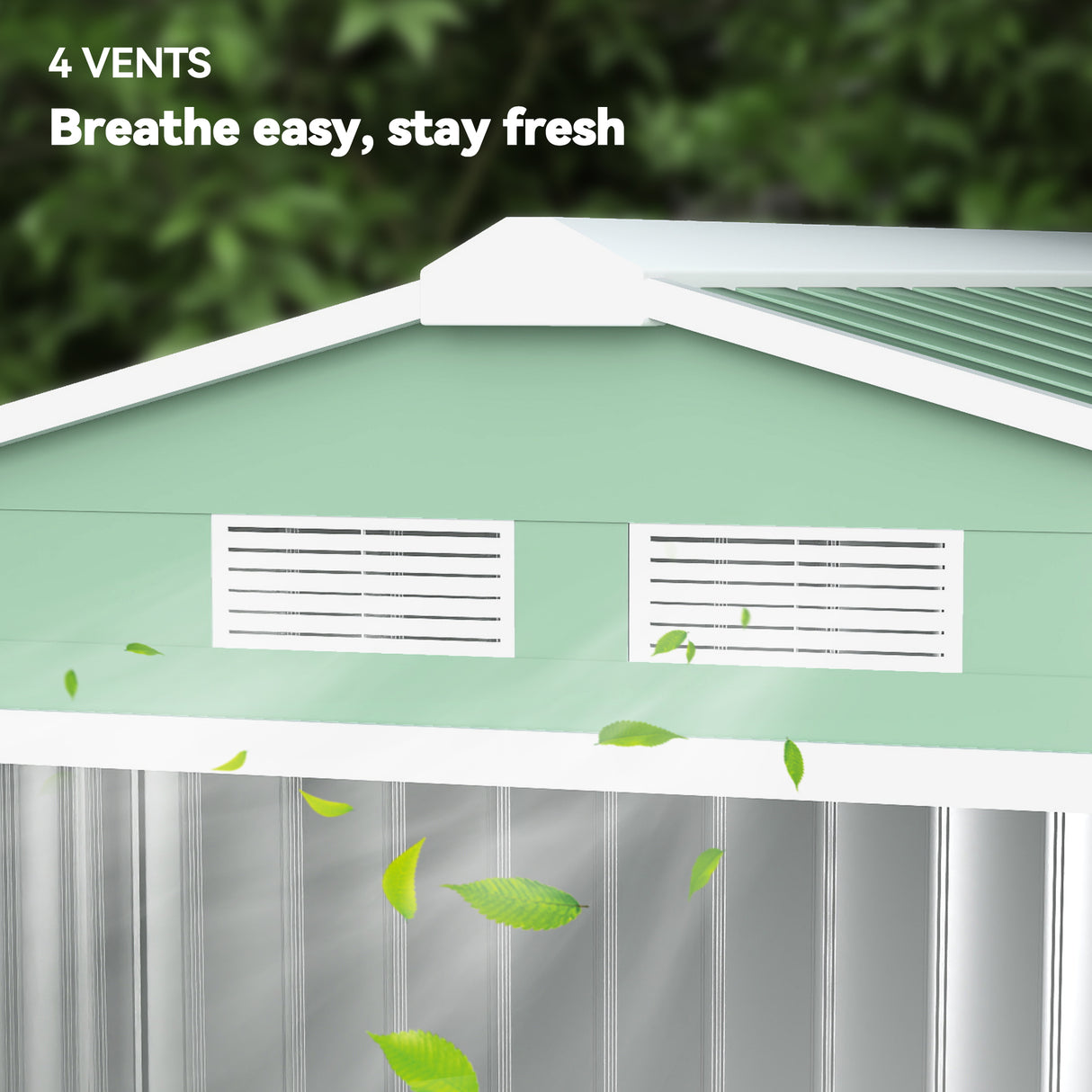 Galvanised Steel Outdoor Garden Shed 7ft x 4ft - Velmora