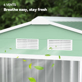 Galvanised Steel Outdoor Garden Shed 7ft x 4ft - Velmora