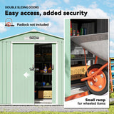 Galvanised Steel Outdoor Garden Shed 7ft x 4ft - Velmora