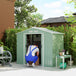 Galvanised Steel Outdoor Garden Shed 7ft x 4ft - Velmora