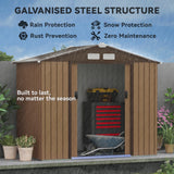 Galvanised Steel Outdoor Garden Shed 7ft x 4ft - Velmora