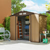 Galvanised Steel Outdoor Garden Shed 7ft x 4ft - Velmora