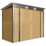 Galvanised Steel Outdoor Garden Shed 8.2ft x 4ft - Velmora