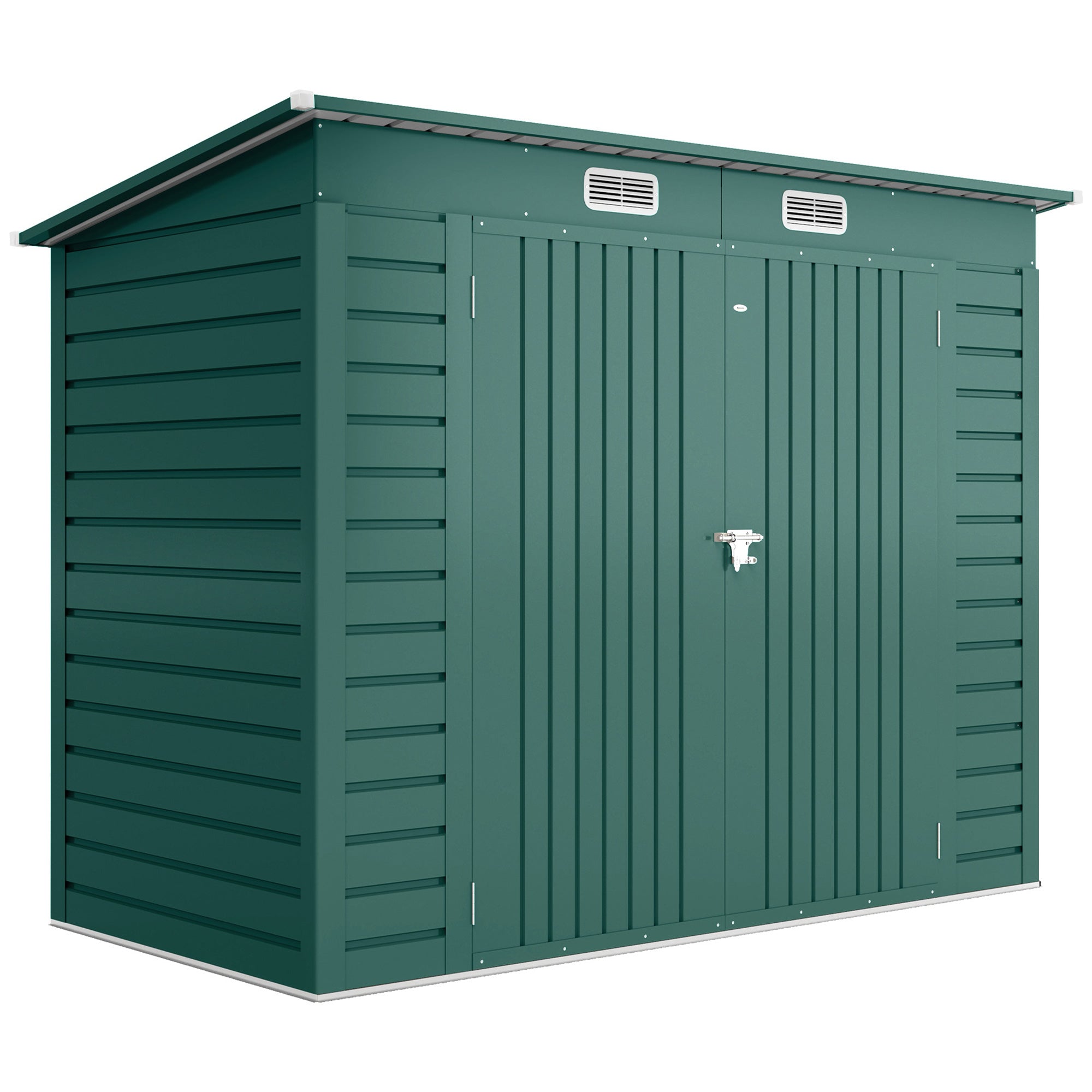 Galvanised Steel Outdoor Garden Shed 8.2ft x 4ft - Velmora