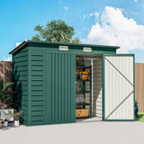 Galvanised Steel Outdoor Garden Shed 8.2ft x 4ft - Velmora