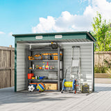 Galvanised Steel Outdoor Garden Shed 8.2ft x 4ft - Velmora