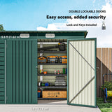 Galvanised Steel Outdoor Garden Shed 8.2ft x 4ft - Velmora