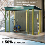 Galvanised Steel Outdoor Garden Shed 8.2ft x 4ft - Velmora